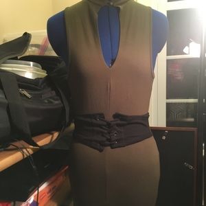 Business Dress with Corset Vest